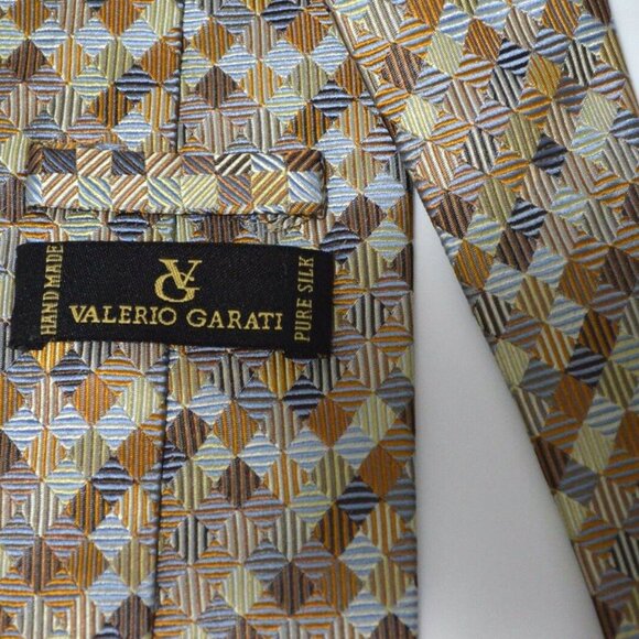 Valerio Garati Necktie Beige Multi-color Silk Business Formal - Picture 5 of 5
